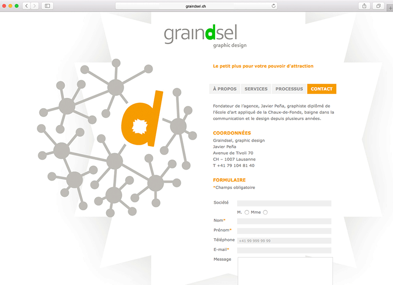 Site web, contact