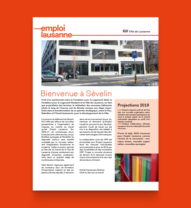 Plaquette Emploi Lausanne couverture